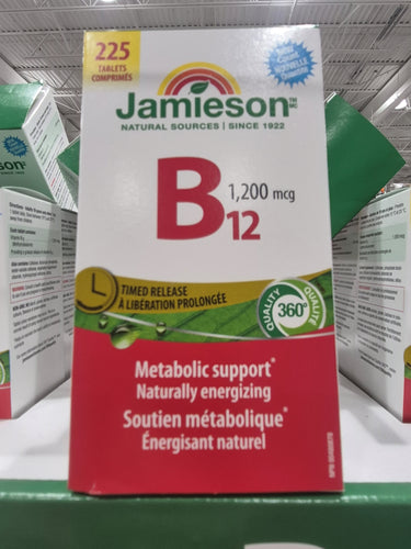 Jamieson Vitamin B12 1200 MCG 225 Tablets - 1 x 800 Grams